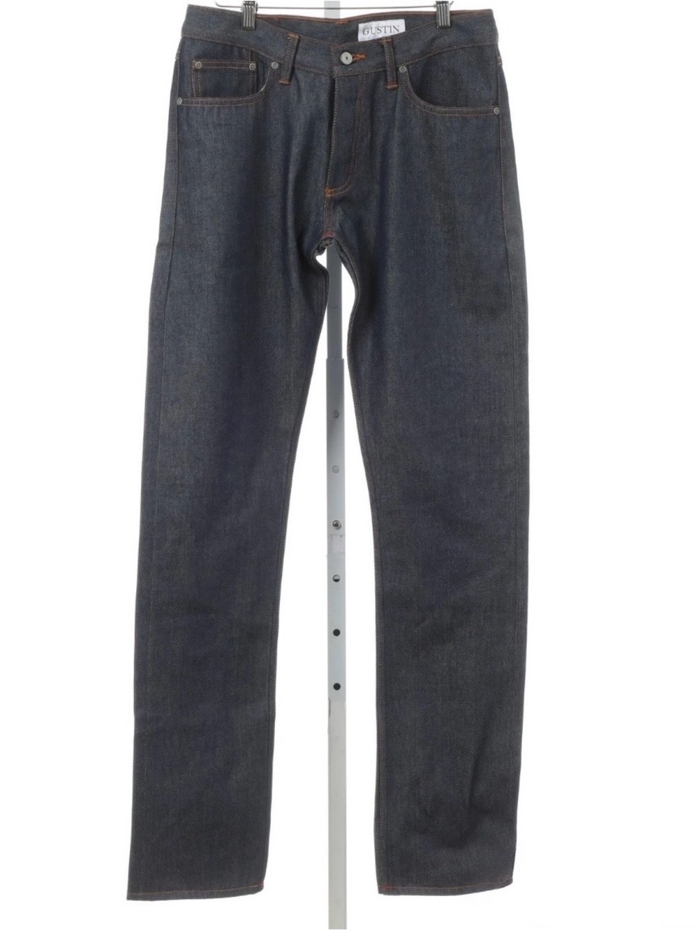 LNWOT Gustin Made USA #535 California Slim Fit Raw Indigo Selvedge Jeans 34 #1 - Picture 2 of 9